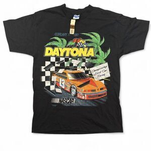 Vintage 1991 Daytona 500 NASCAR T Shirt Sz L Single Stitch Deadstock Made USA